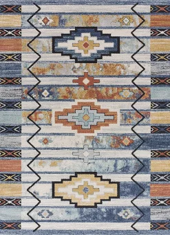 Tapis intérieur ATTICGO multicolore rectangulaire éthnique 120x170 cm MABEL