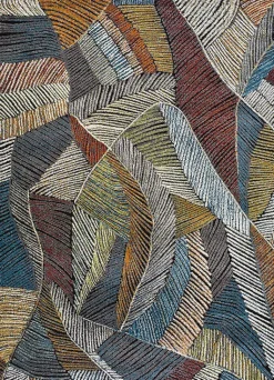 Tapis intérieur ATTICGO multicolore rectangulaire abstrait 120x170 cm KOBY