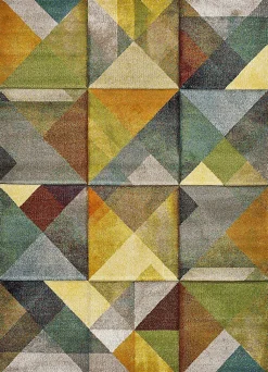 Tapis intérieur ATTICGO multicolore rectangulaire géométrique 120x170 cm MATRIX