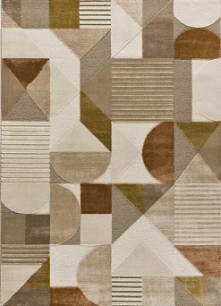 Tapis intérieur ATTICGO multicolore rectangulaire géométrique 140x200 cm MELFI
