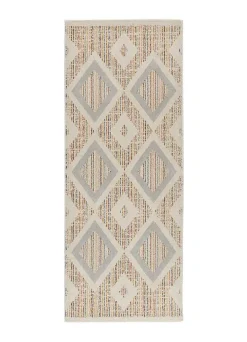 Tapis intérieur ATTICGO multicolore rectangulaire géométrique 80x200 cm SIROCO