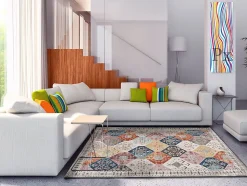 Tapis intérieur ATTICGO multicolore rectangulaire éthnique 120x170 cm MIRVA