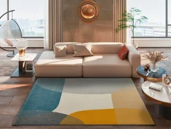 Tapis intérieur ATTICGO multicolore rectangulaire géométrique 80x150 cm MONIC