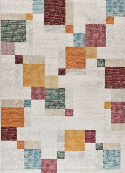 Tapis intérieur ATTICGO multicolore rectangulaire géométrique 80x150 cm EIDER