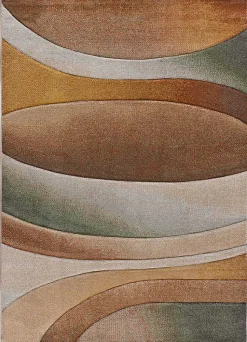 Tapis intérieur ATTICGO multicolore rectangulaire abstrait 140x200 cm SORA