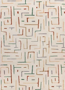 Tapis intérieur ATTICGO multicolore rectangulaire géométrique 133x190 cm BERUTI