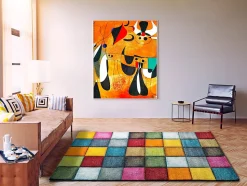 Tapis intérieur ATTICGO multicolore rectangulaire géométrique 60x120 cm MATRIX
