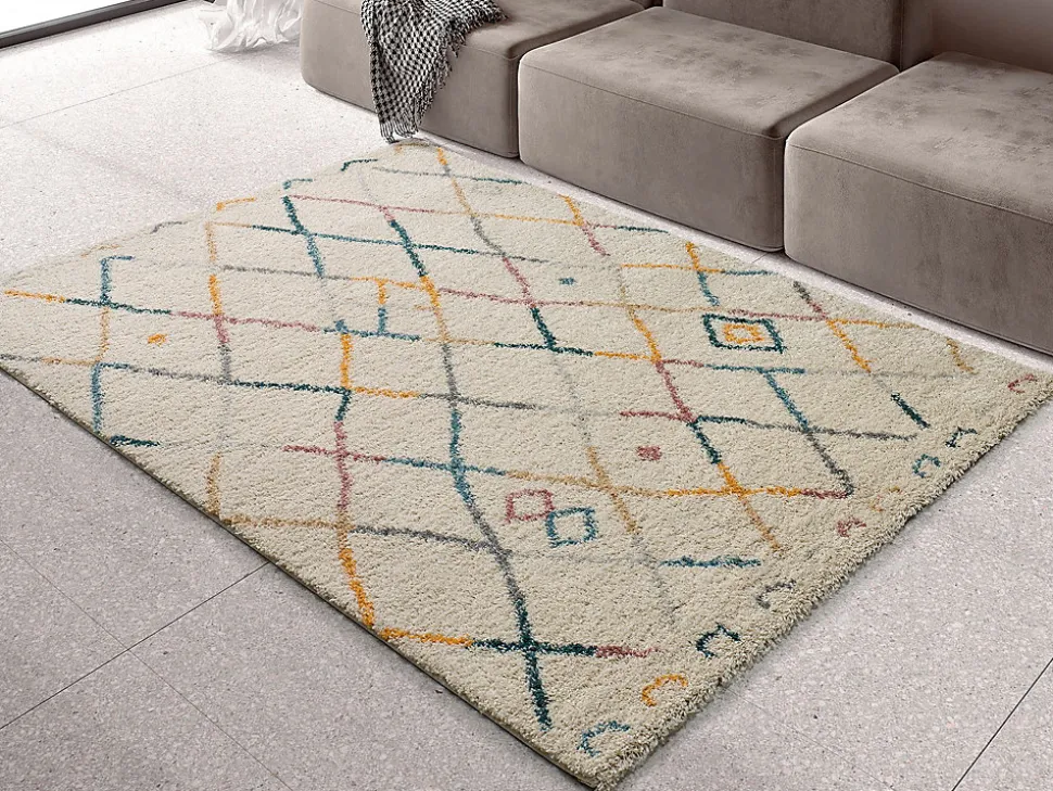Tapis intérieur ATTICGO multicolore rectangulaire berbère 160x230 cm ULAI