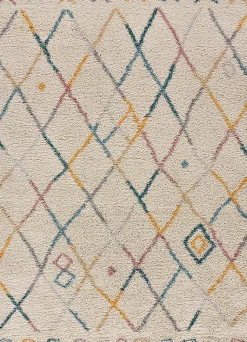 Tapis intérieur ATTICGO multicolore rectangulaire berbère 160x230 cm ULAI