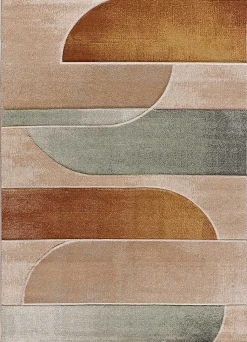 Tapis intérieur ATTICGO multicolore rectangulaire abstrait 160x230 cm SORA
