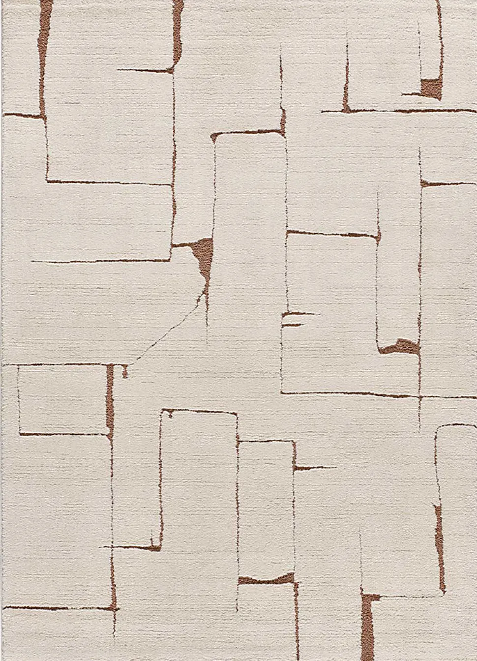 Tapis intérieur ATTICGO rouille rectangulaire scandinave 160x230 cm CANDELA