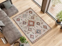 Tapis intérieur ATTICGO rouille rectangulaire éthnique 160x230 cm PARMA