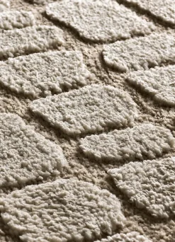 Tapis intérieur ATTICGO taupe rectangulaire scandinave avec relief 190x285 cm JUNO