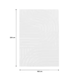 Tapis intérieur motifs arches. poils ras 160 x 230cm crème - Blake