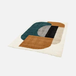 Tapis intérieur shaggy. motifs géométriques. multicolore. 160 x 230cm
