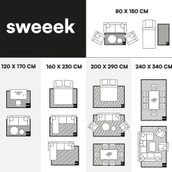 Tapis intérieur shaggy. style berbère. poils longs. crème et multicolore 80 x 150cm