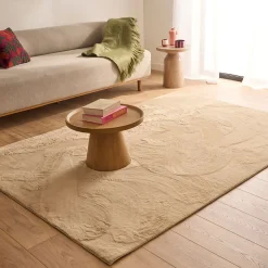 Tapis intérieur uni beige 80x150cm - Oscaria