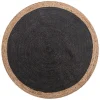 Tapis juste naturel et noir Deco&Co Ø120 cm