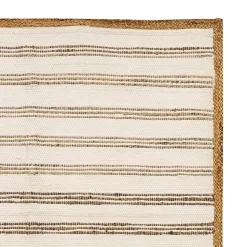 Tapis jute Chindi Deco&Co blanc L.180 x l.120 cm