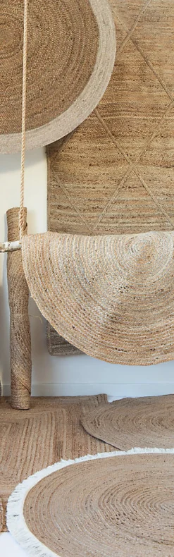 Tapis jute naturel rectangle Deco&Co L.180 x L.120 cm