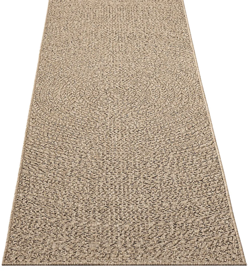 Tapis Kansas extérieur intérieur cercle - Nature - 80 x 250 cm