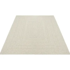 Tapis Kansas extérieur intérieur uni - Crème - 140 x 200 cm