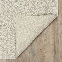 Tapis Kansas extérieur intérieur cercle - Crème - 140 x 200 cm