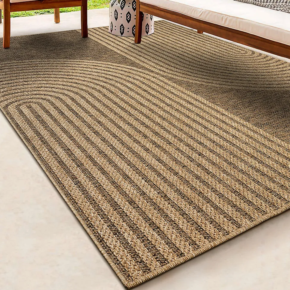 Tapis Kansas extérieur intérieur arc moderne - Nature - 120 x 170 cm