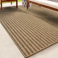 Tapis Kansas extérieur intérieur arc moderne - Nature - 80 x 150 cm