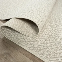 Tapis Kansas extérieur intérieur cercle - Crème - 160 x 160 cm