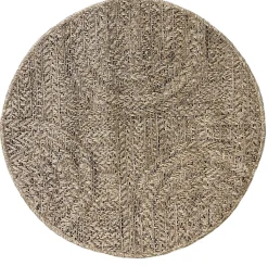 Tapis Kansas extérieur intérieur arc - Nature - 80 cm Ronde