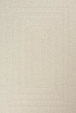 Tapis Kansas extérieur intérieur uni - Crème - 200 x 290 cm