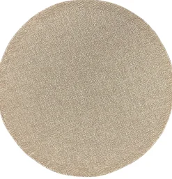 Tapis Kansas extérieur intérieur uni - Nature - 120 cm Ronde