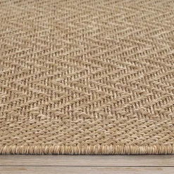 Tapis Kansas extérieur intérieur uni - Nature - 120 cm Ronde