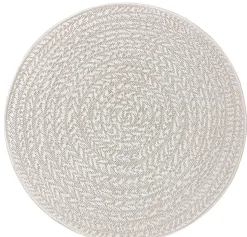 Tapis Kansas extérieur intérieur cercle - Crème - 120 cm Ronde
