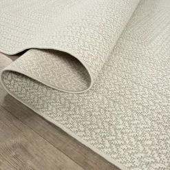 Tapis Kansas extérieur intérieur uni - Crème - 120 x 170 cm