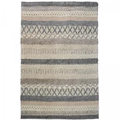 Tapis kilim fait à la main motif ethnique ESPARIA, Beige ,marron
