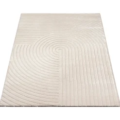 Tapis Knight 3D moderne brillants, Beige, 160 x 230 cm