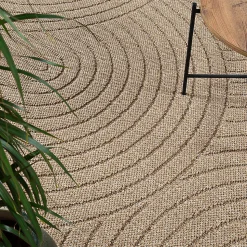 Tapis Kos extérieur moderne arc, Nature, 160 x 220 cm