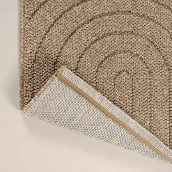 Tapis Kos extérieur moderne arc, Nature, 80 x 250 cm