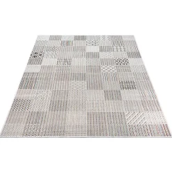 Tapis Lagos extérieur géométrique, Crème, 200 x 290 cm