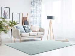 Tapis lavable antidérapant ATTICGO bleu rectangulaire uni 120x170 cm LOFT
