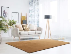 Tapis lavable antidérapant ATTICGO cuivre rectangulaire uni 140x200 cm LOFT