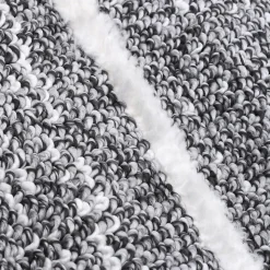 Tapis longs poils shaggy tissé motif géométrique LOLABE, gris, blanc