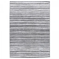 Tapis longs poils shaggy tissé motif géométrique LOLABE, gris, blanc