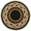 Tapis Malakite jute noir D120cm - Atmosphera