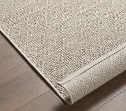 Tapis Maldives extérieur design diamant boho, Marron, 160 x 230 cm