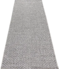 Tapis Maldives extérieur design boho, Gris, 80 x 250 cm