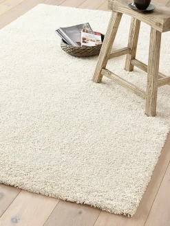 Tapis Manzo GoodHome blanc L.90 x l.60 cm