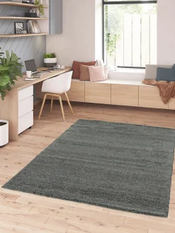 Tapis Manzo GoodHome gris L.230 x L.160 cm